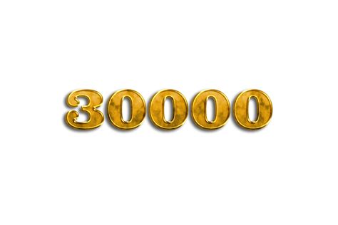 30000 subscribers celebration greeting Number with golden design ...