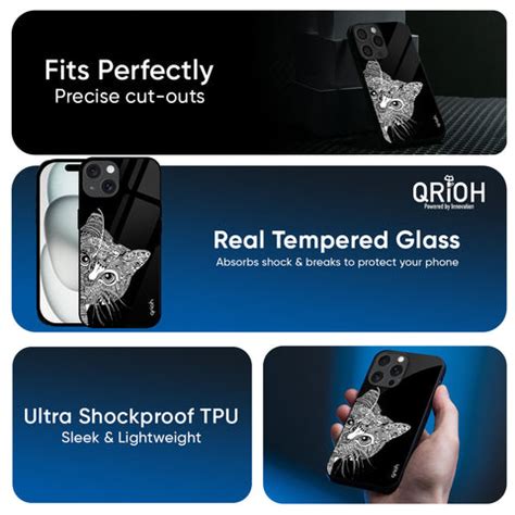 Kitten Mandala iPhone 17 Glass Back Cover - Flat 35% Off On iPhone 17 ...