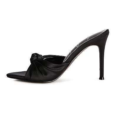 London Rag First Crush Women's Satin Knot High Heel Sandals