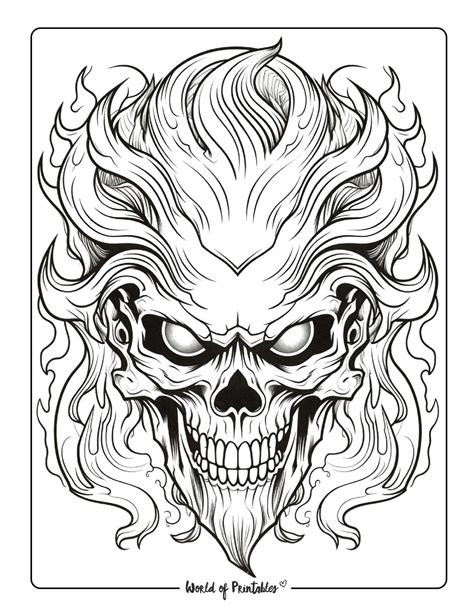 Free Coloring Pages Skulls