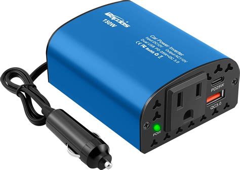 Amazon.com: BESTEK [PD 30W&QC 3.0 18W USB Charger] 150W Car Power ...