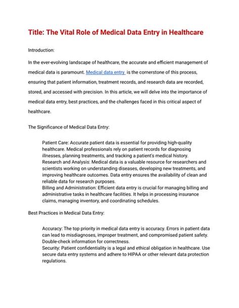 Image result for Medical Data Entry