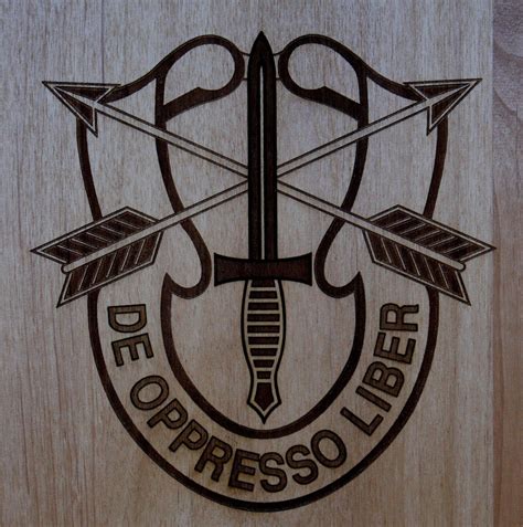 Special Forces Plaque De Oppresso Liber, green beret, SF, DOL, 1st grp ...