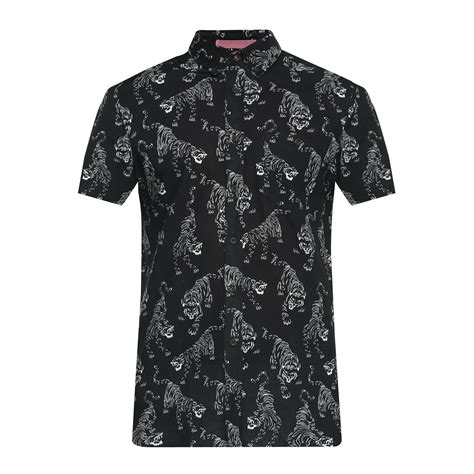 Buy Men Black Prints Short Sleeve Casual Shirts Online - 590840 | The ...