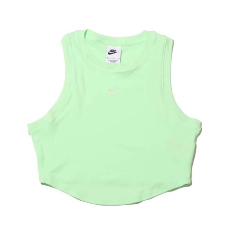 NIKE AS W NSW ESSNTL RIB CRP TANK VAPOR GREEN/SAIL （ナイキ ウィメンズ NSW ...