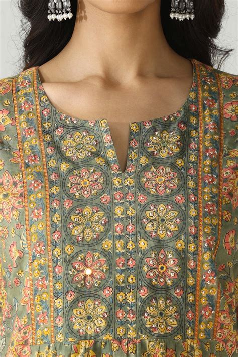 Nayanjal Zainab Sanganeri Kurta – Farida Gupta India