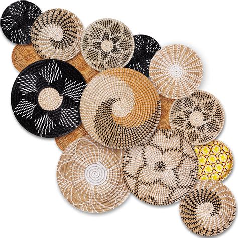 Amazon.com - Rebala Boho Wall Baskets Decor -Woven Basket Wall Decor ...