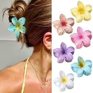 6pcs Flower Claw Clip Stylish Korean Hair Clips for Women, Flower ...