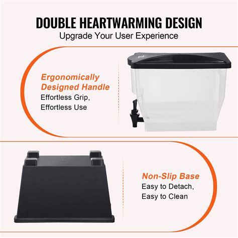 VEVOR Beverage Dispenser, 3 Gallon Drink Dispenser for Parties, Plastic ...