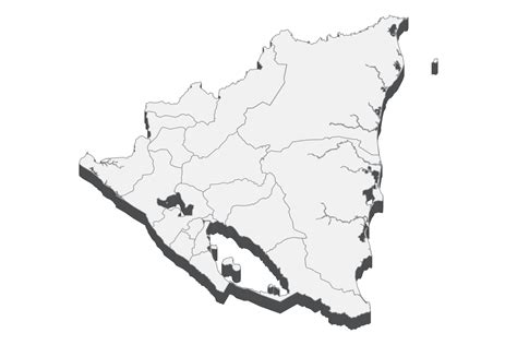 Illustrazione della mappa 3d del nicaragua 12037442 PNG