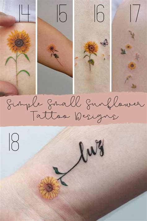 little sunflower tattoo ideas