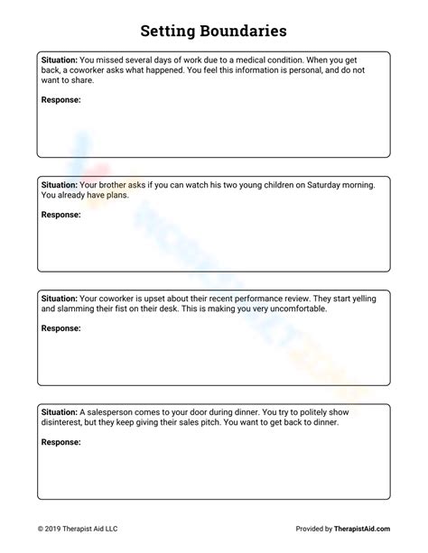 Setting Boundaries Worksheet 的图像结果