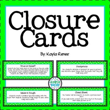 Image result for Lesson Closure