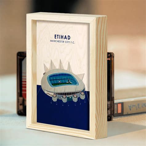 Manchester City Etihad Stadium Wooden Wall Art – Bigsmall.in