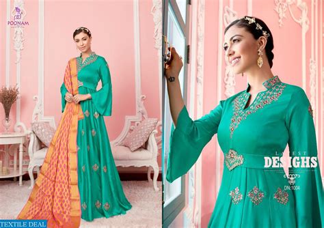 Poonam Amayra Wholesale Readymade Gown With Dupatta - textiledeal.in