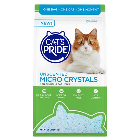 Cat's Pride Unscented Micro Crystal Cat Litter 6.5lb Bag - Walmart.com