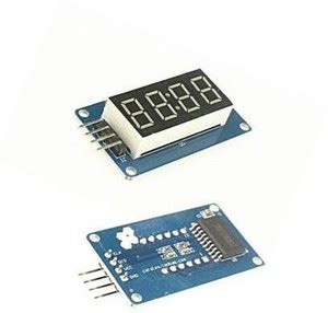 INVENTO 0.36" TM1637 4-digit 7-Segment Tube LED Blue Digital Display ...