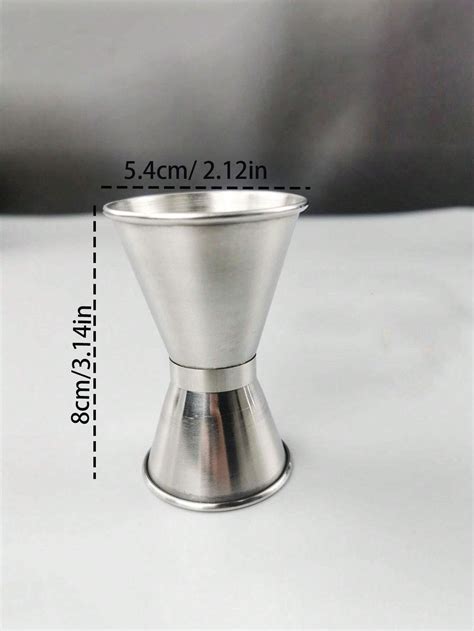 1pc [304] Stainless Steel Dual-Side Jigger Ounce Cup Rolled Edge ...