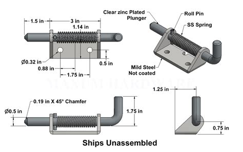 Image result for Spring Loaded Latch Mechanism