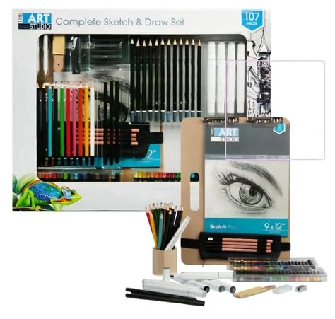 Like it The Art Studio Complete Mixed Media Art Supplies Artist Sketch ...