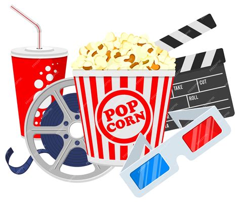 Movie Reel Clip Art With Popcorn