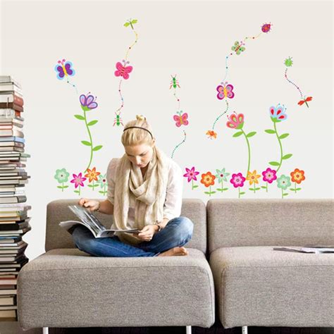 Buy Corsica Nova Multicolour Floral Garden Wall Decal - 50 x 70 cm from ...