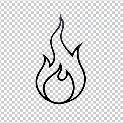 Premium PSD | Fire flame in outline png