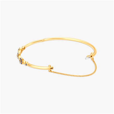 Enchanting Floral Sapphire Bangle