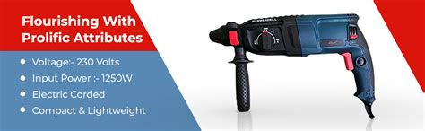 Zebra Premium Tools Royale Z - R26 1250W Reversible Rotary Hammer Drill ...