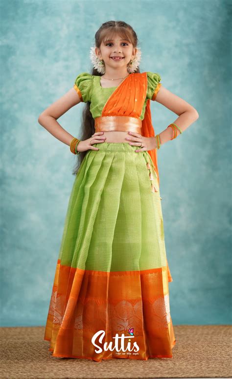 Buy Kids Half Sarees | Festive Traditional Wear for Girls – Ivalinmabia