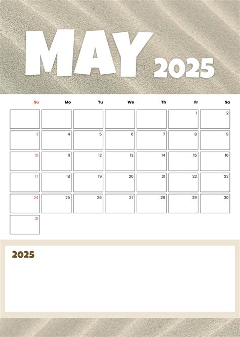 May 2026 Calendar Template
