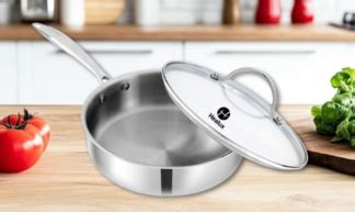 Healux 24cm Tiana Triply Stainless Steel Fry Pan – 2.7L - Healux