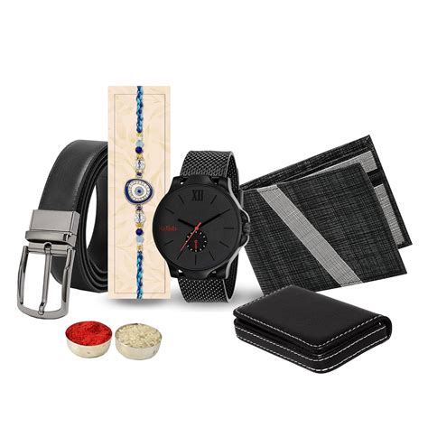 Buy Relish Rakhi Gift Combo for Brother - Wallet, Card Holder, Watch ...