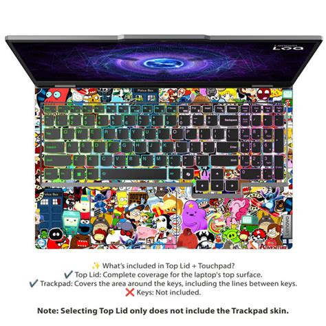 Shop Cute Cartoon Characters Sticker Bomb Laptop Skin for Lenovo LOQ ...