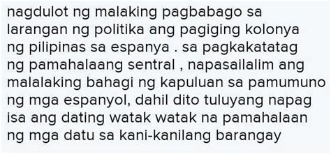 Gawain sa Pagkatuto Bilang 18: Malaki ang naging epekto ng mgapagbabago ...