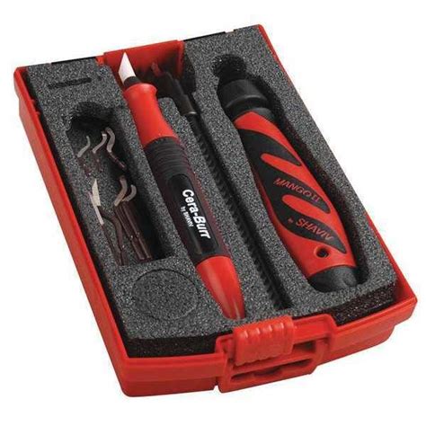 Shaviv Deburring Tool Set, Aluminum, Steel, TiN 154-00040 | Zoro