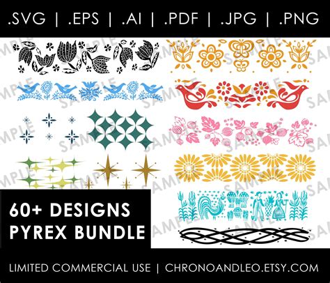 Pyrex Designs Super Pack: 60+ Vintage Graphics (digital Download) - Etsy