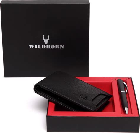 WildHorn Men Black Genuine Leather Wallet Black - Price in India ...