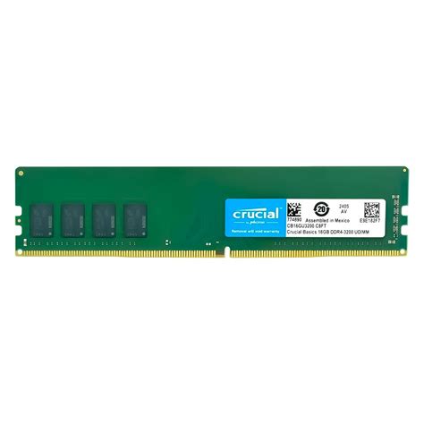 Crucial Basics DDR4 3200Mhz 1.2v CL22 Unbuffered Ram Memory Desktop ...