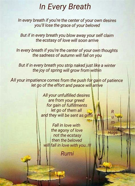 In every breath ....poem by Rumi ? | Rumi citaten, Inspirerende citaten ...