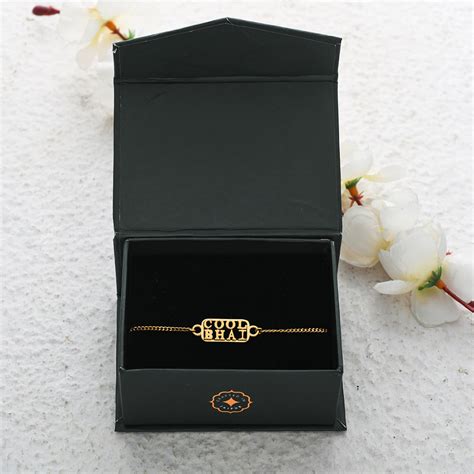 trueBrowns 925 Sterling Silver 22k Gold Micron Plated Cool Bhai Bracel