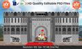 Heritage Fort Theme Kaman and Arch Backdrop Design – High-Quality Edit ...
