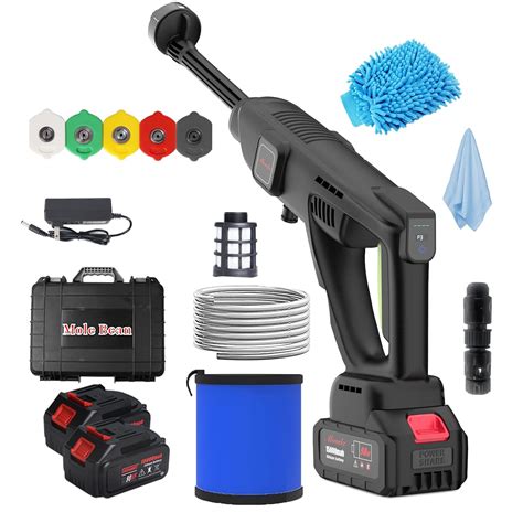 Cordless Pressure Washer, Max 1100PSI, 2.4GPM, Portable Pressure Washer with 2 Batteries ...