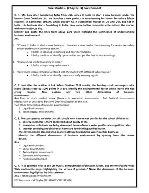 Business Administration Class XI - BUSINESS ADMINISTRATION Class XI ...