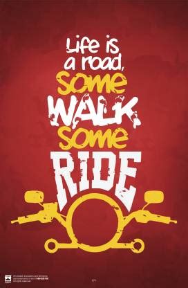 Life Is A Road Walk Some Ride Quote, Framed Poster for Home & Office ...