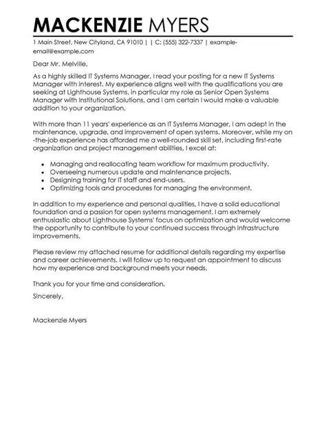 Information Technology Cover Letter 的图像结果