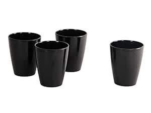 Buy Iveo Melamine Tumbler - 4 Pcs, Black, 300Ml Online at Low Prices in ...