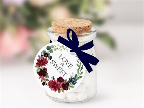 Labels for Wedding Favors Printable Navy Blue Wedding Favor | Etsy