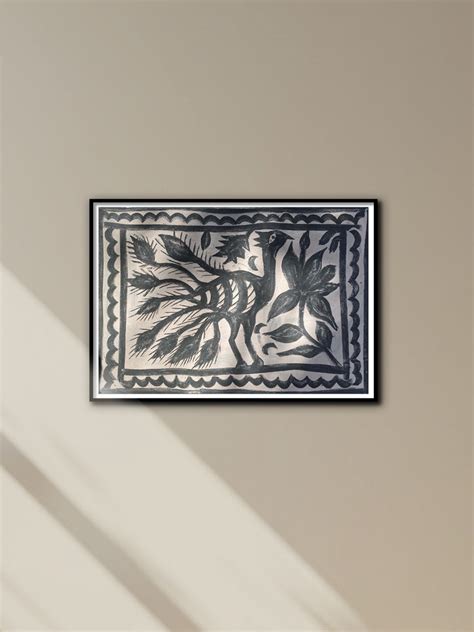 Khovar Peacock symbolism Painting by Manikchand Mahto