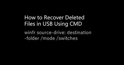Image result for Restore Deleted Files From USB Using Cmd